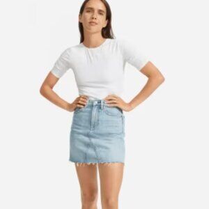 EVERLANE Short-Sleeve Crew Neck Bodysuit, Large, NWOT